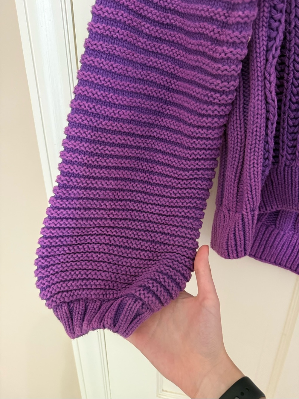 Free People Purple Sweetheart Mock Neck Sweater - L - Picture 4 of 7